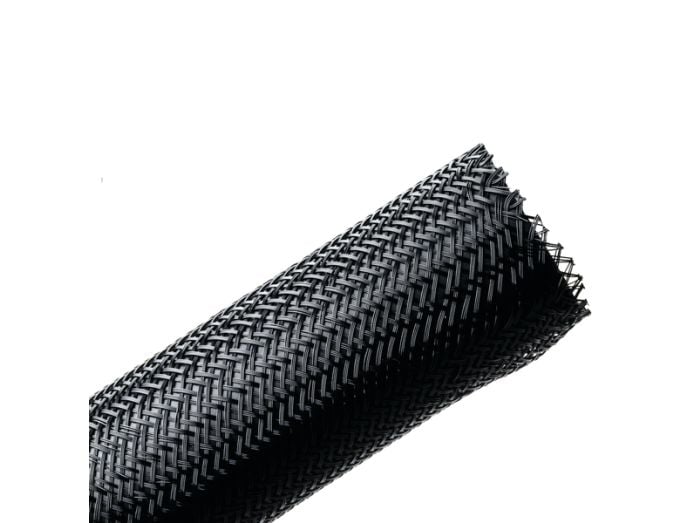 HellermannTyton 170-03043 | Braided Sleeving, Expandable, .75" Dia, PET, Black, 250 ft/bulk Reel