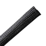 HellermannTyton 170-03003 | Braided Sleeving, Expandable, 1" Dia, PET, Black, 65 ft/reel
