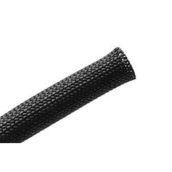 HellermannTyton 170-03051 | Braided Sleeving, Resin Coated Fiberglass, 0.5" Dia, Gf, Black, 200 Ft/Bulk Reel