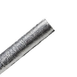 HellermannTyton 170-03055 | Braided Sleeving, Aluminum Laminated Fiberglass, .75" Dia, AL/GF, Silver, 250 ft/bulk reel