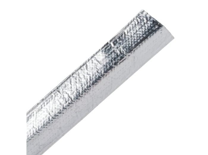HellermannTyton 170-03062 | Braided Sleeving, Aluminum Laminated Fiberglass, .5 Dia, AL/GF, Silver, 100 ft/Reel