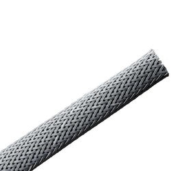 HellermannTyton 170-03072 | Braided Sleeving, Expandable, Flame Retardant, 0.25" Dia, Pet, Gray, 200 Ft/Reel