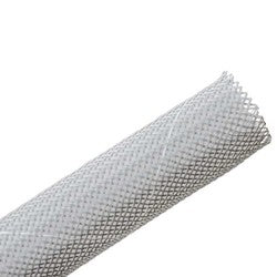 HellermannTyton 170-03073 | Braided Sleeving, Expandable, Flame Retardant, 0.5" Dia, Pet, Gray, 100 Ft/Reel