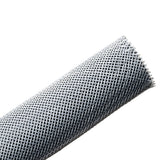 HellermannTyton 170-03074 | Braided Sleeving, Expandable, Flame Retardant, 0.75" Dia, Pet, Gray, 75 Ft/Reel