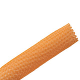 HellermannTyton 170-03078 | Braided Sleeving, Expandable, 0.75" Dia, Pet, Orange, 250 Ft/Bulk Reel