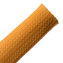 HellermannTyton 170-03081 | Braided Sleeving, Expandable, 1.5" Dia., PET, Orange, 200 ft Bulk Reel