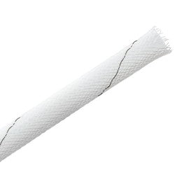 HellermannTyton 170-03101 | Plenum-Rated Expandable Braided Sleeving (Halar), 0.25" Dia., White, 200 ft/Reel