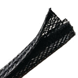 HellermannTyton 170-03153 | Braided Sleeving, Hook & Loop, Flame Retardant, 0.5" Dia, Pet, Black, 100 Ft/Bulk Reel