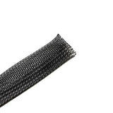 HellermannTyton 170-03178 | Braided Sleeving, Expandable, 2" Dia, Pet, Black, 200 Ft/Bulk Reel