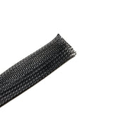 HellermannTyton 170-03178 | Braided Sleeving, Expandable, 2" Dia, Pet, Black, 200 Ft/Bulk Reel