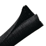 HellermannTyton 170-03183 | Braided Sleeving, Split Wrap Woven, 5/8 Dia, Pet, Black, 250 Ft/Bulk Reel