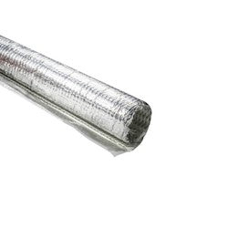 HellermannTyton 170-03198 | Braided Wrap, Aluminum-Laminated Fiberglass, 4 ft Stick Length, 2" Dia., AL/GF, Silver, 2/Box