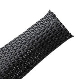 HellermannTyton 170-03209 | Braided Sleeving, Expandable, 0.125" Dia, Pa66 Monofilament, Black, 225 Ft/Reel