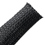 HellermannTyton 170-03209 | Braided Sleeving, Expandable, 0.125" Dia, Pa66 Monofilament, Black, 225 Ft/Reel