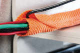 HellermannTyton 170-03233 | Braided Sleeving, Woven Convoluted Wrap, 1/2 Dia, PET, Orange, 150.0 ft/reel