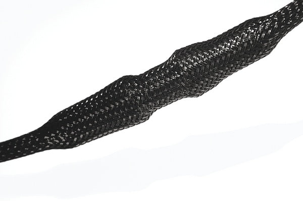 HellermannTyton 170-12500 | Helagaine Braided Sleeving, 25 mm Dia., PET, BK, 164 ft/Reel