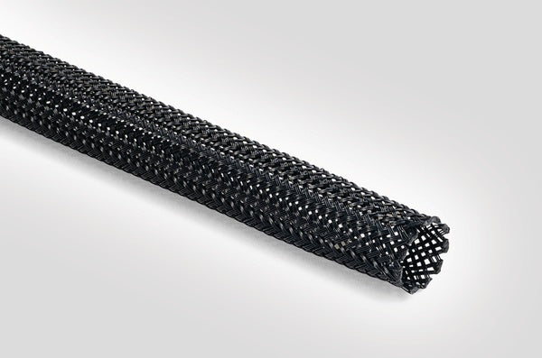 HellermannTyton 170-20400 | Helagaine Braided Sleeving, 4 Mm Dia, Pa66, Gy, 656.0 Ft/Reel