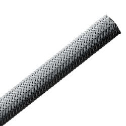 HellermannTyton 170-22000 | Helagaine Braided Sleeving, 20 mm Dia., PA66, Gray, 164 ft/Reel
