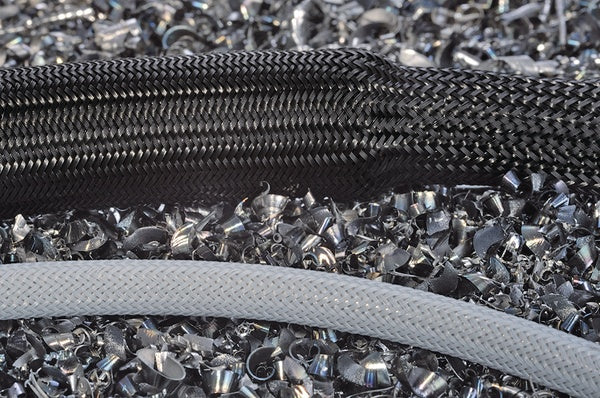 HellermannTyton 170-40600 | Helagaine Braided Sleeving, 6 mm Dia., PA66, BK, 328 ft/Reel