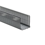 HellermannTyton 181-00229 | High Density Slotted Wall Wiring Duct, 2.5" X 3", Non- Adhesive, Pvc, Gray, 30Ft/Box