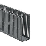 HellermannTyton 181-00252 | High Density Slotted Wall Wiring Duct, 2" X 5", Non-Adhesive, Pvc, Gray, 120Ft/Carton