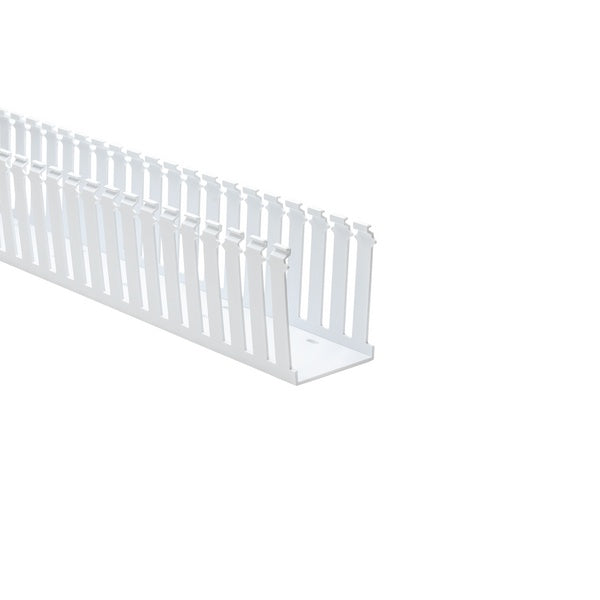 HellermannTyton 181-00590 | Slotted Wall Wiring Duct, 3" X 4", Adhesive, Pvc, White, 120Ft/Carton