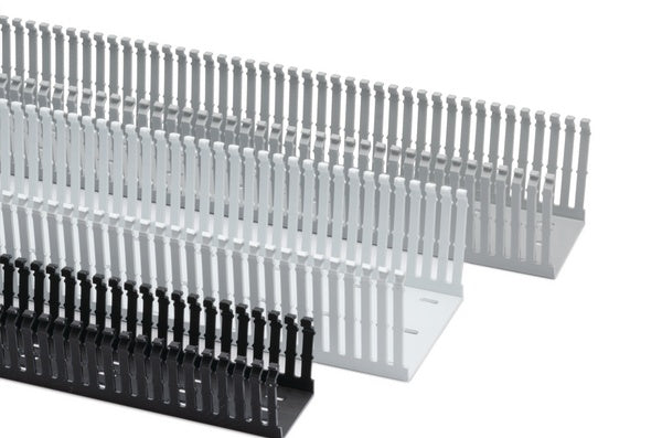 HellermannTyton 181-00616 | High Density Slotted Wall Wiring Duct, 3" X 4", Non-Adhesive, Pvc, Black, 120Ft/Carton