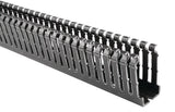 HellermannTyton 181-00619 | High Density Slotted Wall Wiring Duct, 4" X 4", Non-Adhesive, Pvc, Black, 120Ft/Carton