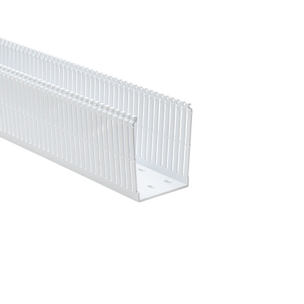 HellermannTyton 181-00669 | High Density Slotted Wall Wiring Duct, 4" X 5", Adhesive, Pvc, White, 60Ft/Carton