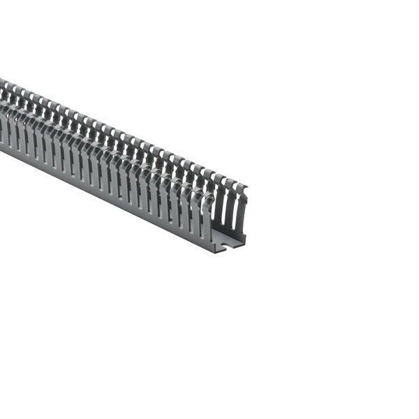 HellermannTyton 181-11505 | Slotted Wall Wiring Duct, 1" X 1.5", Non-Adhesive, Pvc, Gray, 120Ft/Carton