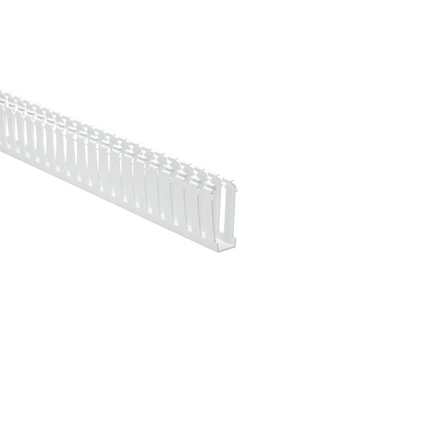 HellermannTyton 181-13008 | Slotted Wall Wiring Duct, 1" x 3", Non-Adhesive, PVC, White, 120ft/Carton