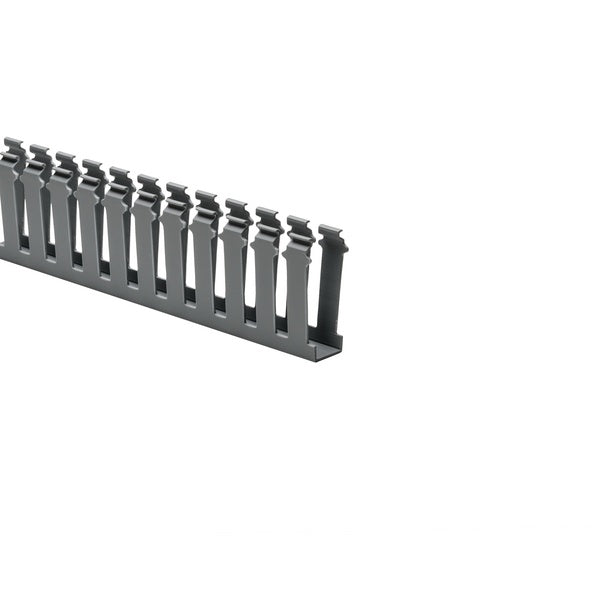 HellermannTyton 181-13009 | Slotted Wall Wiring Duct, 1" X 3", Adhesive, Pvc, Gray, 30Ft/Box