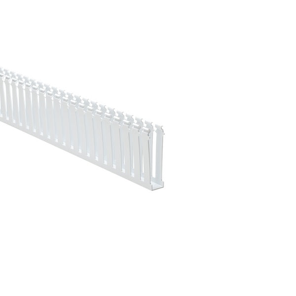 HellermannTyton 181-14006 | Slotted Wall Wiring Duct, 1" X 4", Non-Adhesive, Pvc, White, 120Ft/Carton