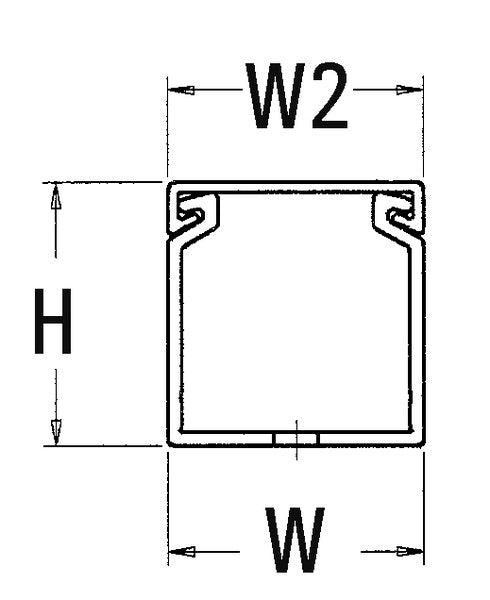 HellermannTyton 181-22017 | Solid Wall Wiring Duct, 2" X 2", Adhesive, Pvc, White, 30Ft/Box