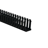 HellermannTyton 181-23013 | Slotted Wall Wiring Duct, 2" X 3", Non-Adhesive, Pvc, Black, 30Ft/Box