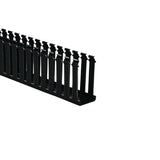 HellermannTyton 181-24005 | Slotted Wall Wiring Duct, 2" X 4", Non-Adhesive, Pvc, Black, 30Ft/Box