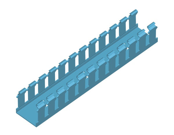 HellermannTyton 181-24006 | Slotted Wall Wiring Duct, 2" X 4", Non-Adhesive, Pvc, Intrinsic Blue, 120Ft/Carton