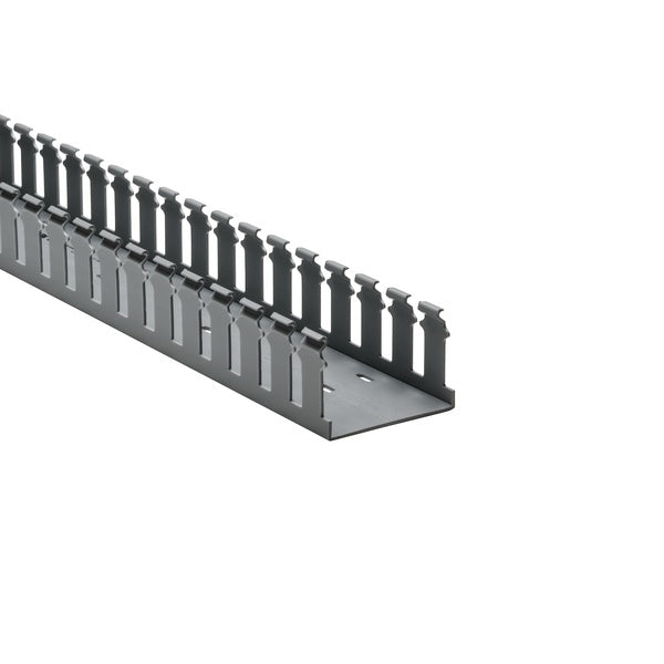 HellermannTyton 181-32006 | Slotted Wall Wiring Duct, 3" X 2", Non-Adhesive, Pvc, Gray, 120Ft/Carton