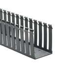HellermannTyton 181-34004 | Slotted Wall Wiring Duct, 3" X 4", Non-Adhesive, Pvc, Gray, 120Ft/Carton