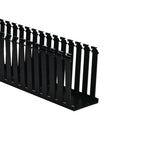 HellermannTyton 181-35002 | Slotted Wall Wiring Duct, 3" X 5", Non-Adhesive, Pvc, Black, 120Ft/Carton