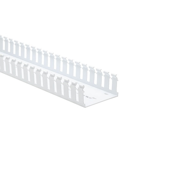 HellermannTyton 181-42010 | Slotted Wall Wiring Duct, 4" X 2", Non-Adhesive, Pvc, White, 120Ft/Carton