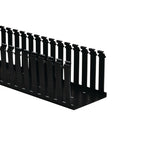 HellermannTyton 181-44020 | Slotted Wall Wiring Duct, 4" x 4", Non-Adhesive, PVC, Black, 120ft/Carton
