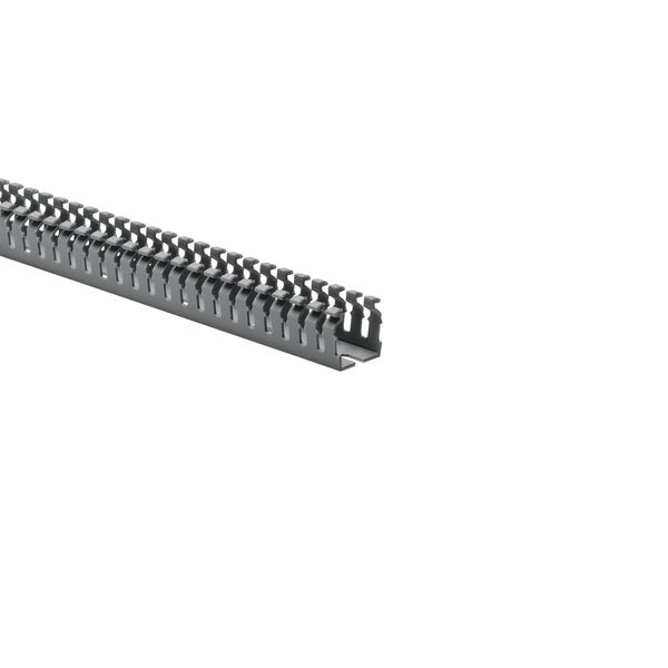 HellermannTyton 184-11004 | High Density Slotted Wall Wiring Duct, 1" X 1", Non-Adhesive, Pvc, Gray, 120Ft/Carton