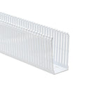 HellermannTyton 184-12007 | High-Density Slotted-Wall Wiring Duct, 1" x 2", Non-Adhesive, PVC, White, 120 ft/carton