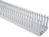 HellermannTyton 184-13007 | High Density Slotted Wall Wiring Duct, 1" X 3", Non-Adhesive, Pvc, White, 120Ft/Carton