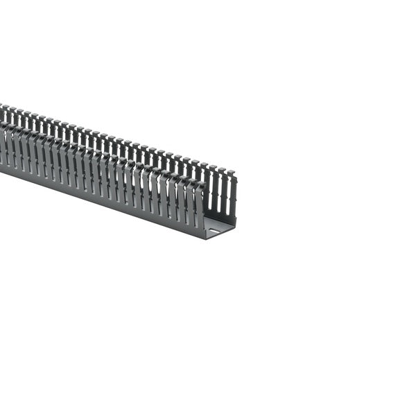 HellermannTyton 184-15202 | High Density Slotted Wall Wiring Duct, 1.5" x 2", Non-Adhesive, PVC, Gray, 120ft/Carton