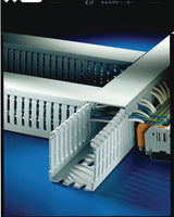 HellermannTyton 184-21002 | High Density Slotted Wall Wiring Duct, 2" X 1", Non-Adhesive, Pvc, Gray, 120Ft/Carton