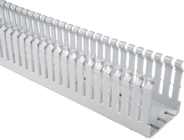 HellermannTyton 184-21003 | High Density Slotted Wall Wiring Duct, 2" X 1", Non-Adhesive, Pvc, White, 120Ft/Carton