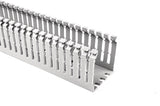 HellermannTyton 184-32001 | High Density Slotted Wall Wiring Duct, 3" X 2", Non-Adhesive, Pvc, Gray, 120Ft/Carton