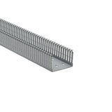 HellermannTyton 184-32001 | High Density Slotted Wall Wiring Duct, 3" X 2", Non-Adhesive, Pvc, Gray, 120Ft/Carton